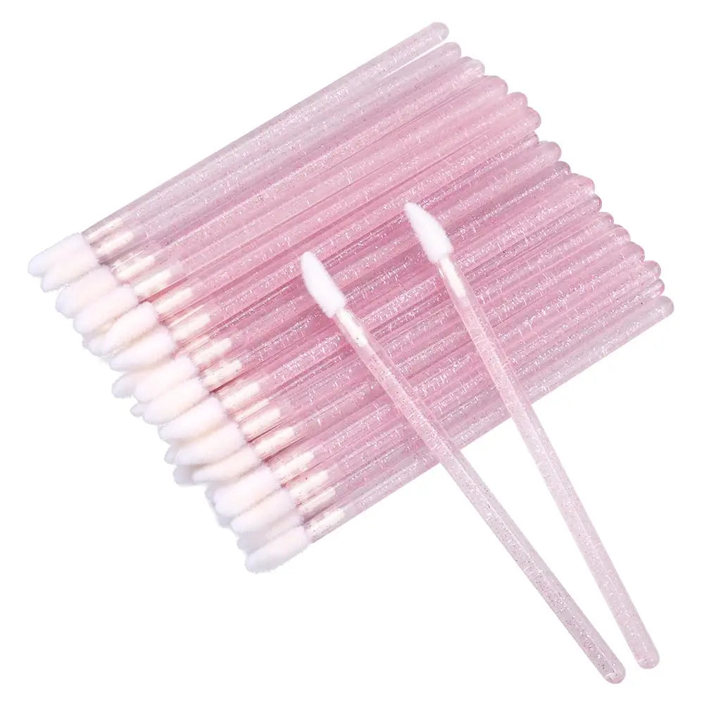 100PCS Crystal Lip Brush, Disposable Lip Brushes Lip Gloss Applicators Lipstick Gloss Wands Applicator Perfect Makeup Tool Kits