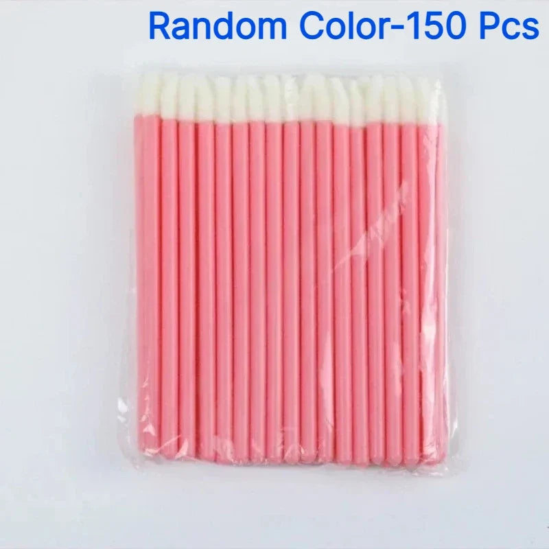 Disposable Hollow Rod Lip Brush Portable Beauty Tool Plush Lipstick Brush Lip Gloss Makeup Brush Specialized Makeup Brush