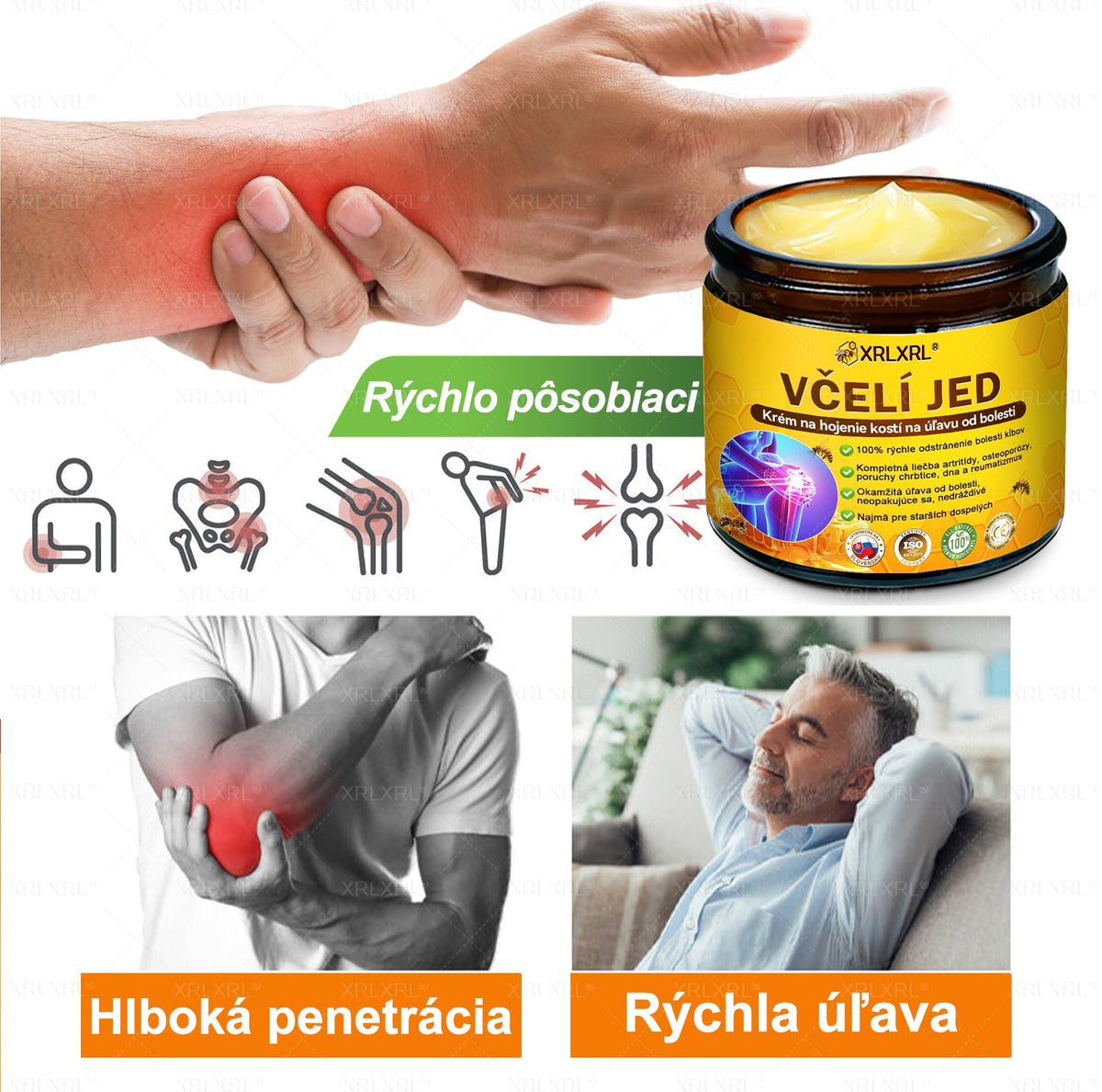 🎄𝙓𝙍𝙇𝙓𝙍𝙇® Krém proti bolesti a na hojenie kostí s včelím jedom (Špeciálne pre starších dospelých）