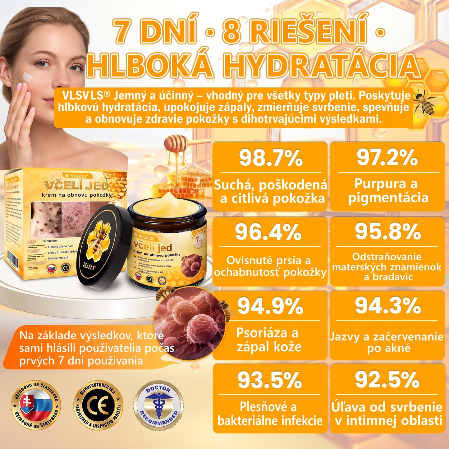 📢 🔥 VLSVLS® Včelí jed regeneračný krém na pokožku 🔥 Vyvinuté na Slovensku, vyrobené a dodávané zo Slovenska