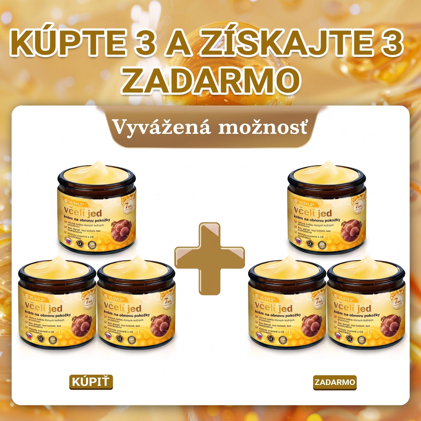 📢 🔥 VLSVLS® Včelí jed regeneračný krém na pokožku 🔥 Vyvinuté na Slovensku, vyrobené a dodávané zo Slovenska