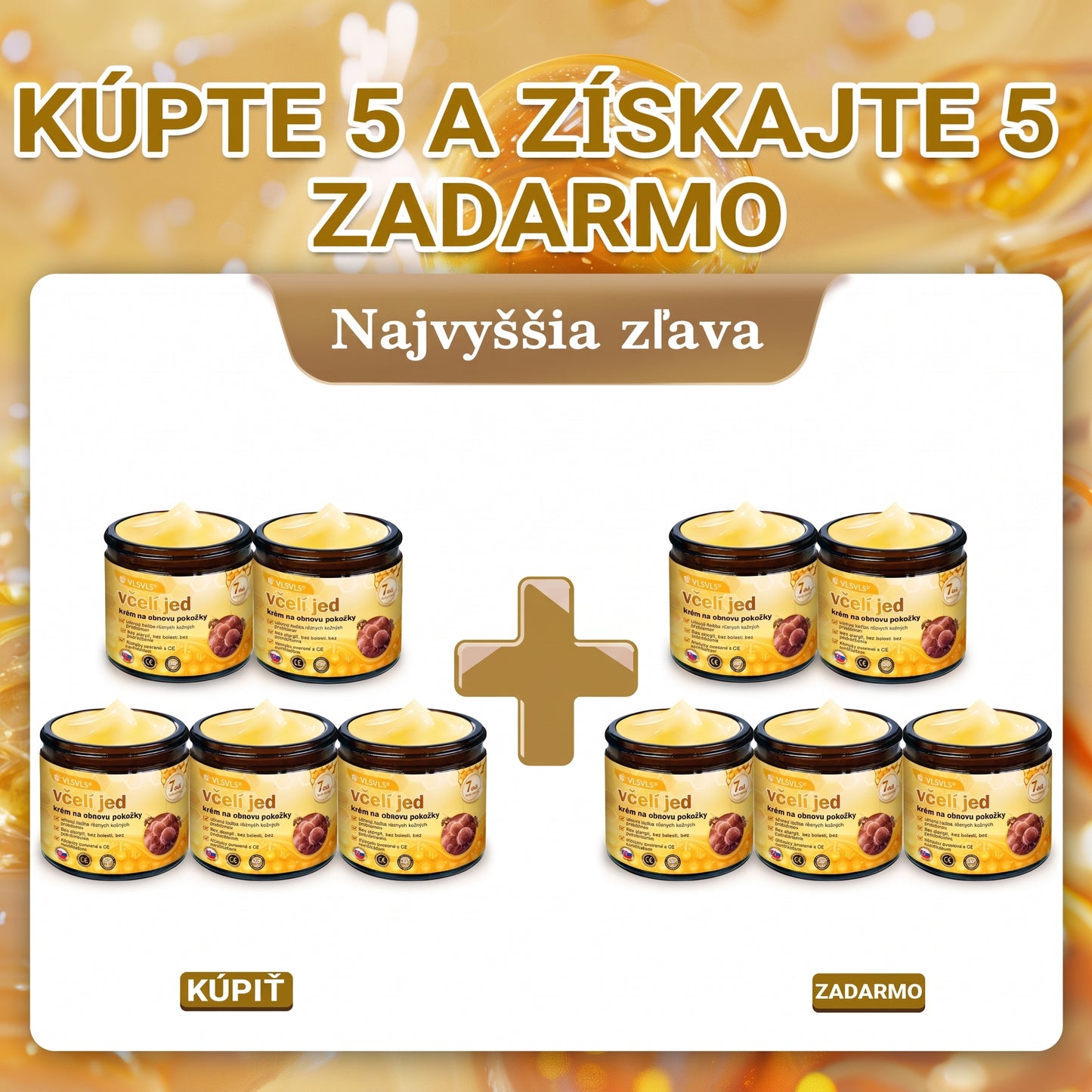 📢 🔥 VLSVLS® Včelí jed regeneračný krém na pokožku 🔥 Vyvinuté na Slovensku, vyrobené a dodávané zo Slovenska