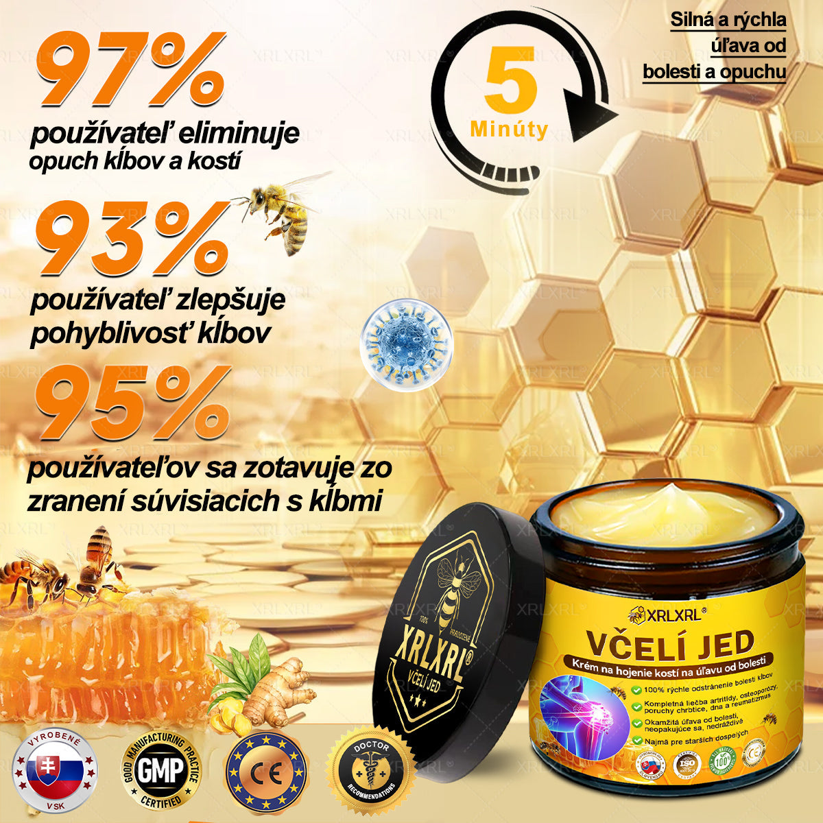 🎄𝙓𝙍𝙇𝙓𝙍𝙇® Krém proti bolesti a na hojenie kostí s včelím jedom (Špeciálne pre starších dospelých）