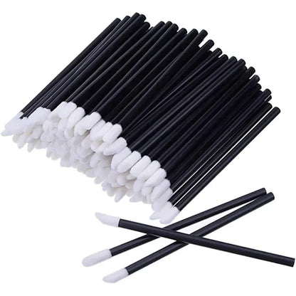 Disposable Hollow Rod Lip Brush Portable Beauty Tool Plush Lipstick Brush Lip Gloss Makeup Brush Specialized Makeup Brush