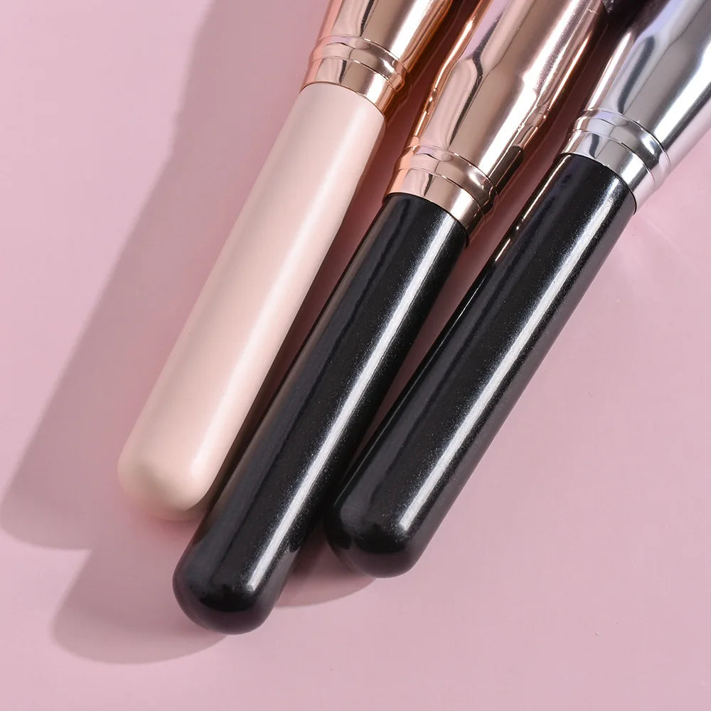 Free Private Label Makeup Brushes Foundation Loose Powder Concealer Blending Brush Pink Beauty Makeup Tool Wholesale Bulk 10pcs