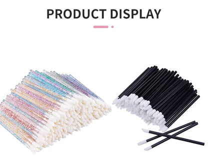 Disposable Hollow Rod Lip Brush Portable Beauty Tool Plush Lipstick Brush Lip Gloss Makeup Brush Specialized Makeup Brush
