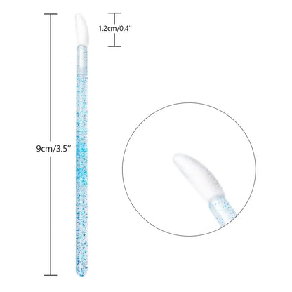 100PCS Crystal Lip Brush, Disposable Lip Brushes Lip Gloss Applicators Lipstick Gloss Wands Applicator Perfect Makeup Tool Kits