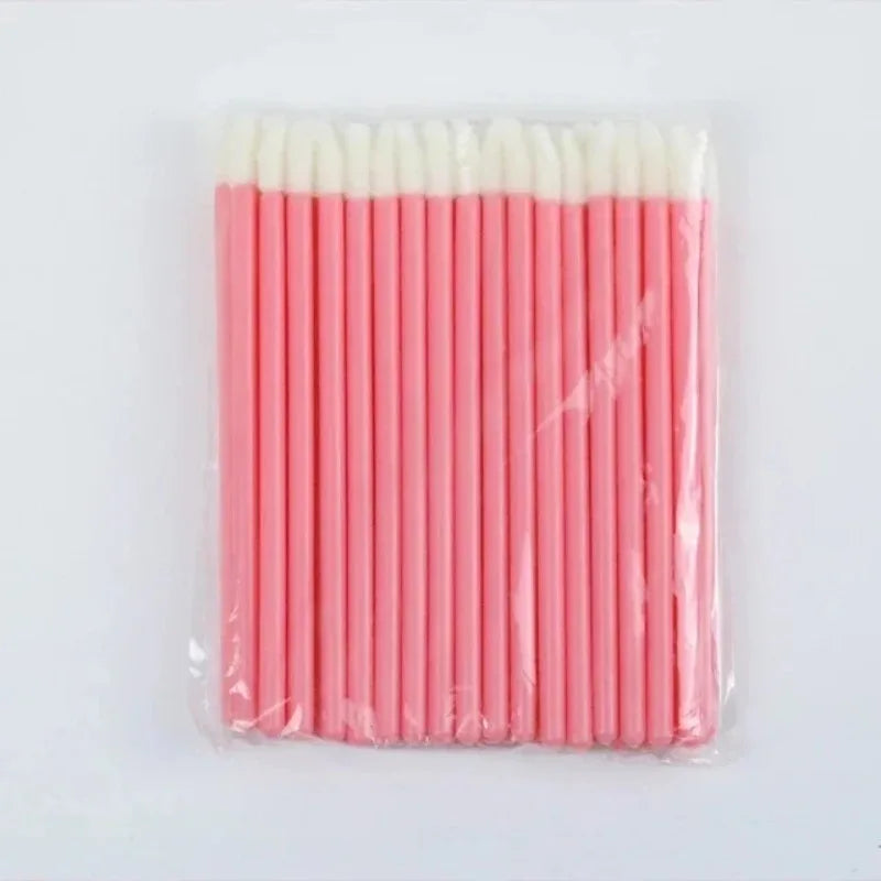Disposable Hollow Rod Lip Brush Portable Beauty Tool Plush Lipstick Brush Lip Gloss Makeup Brush Specialized Makeup Brush