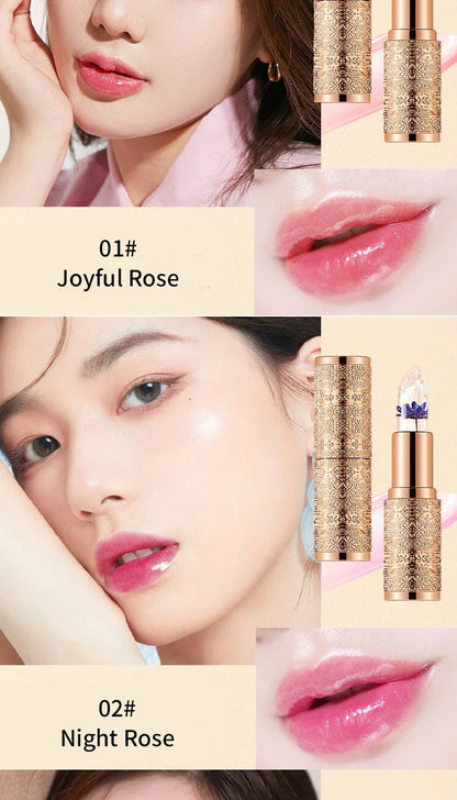 Crystal Color-changing Petal Lipstick for Women Moisturizes long-lasting and non-sticky cup lip balm