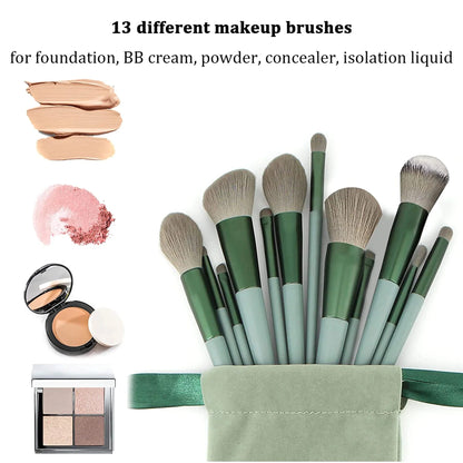 13pcs Makeup Brush Brushes Set Cosmetic Makeup Sponge Makeup Brush Cleaning Box Beauty Tool Eyeshadow Blush Professional Brushes