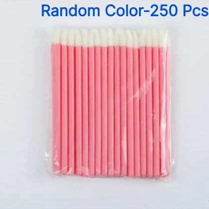 Disposable Hollow Rod Lip Brush Portable Beauty Tool Plush Lipstick Brush Lip Gloss Makeup Brush Specialized Makeup Brush