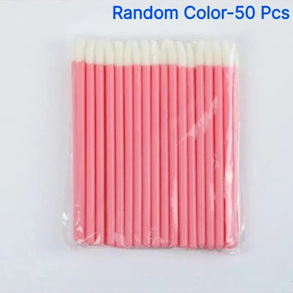 Disposable Hollow Rod Lip Brush Portable Beauty Tool Plush Lipstick Brush Lip Gloss Makeup Brush Specialized Makeup Brush