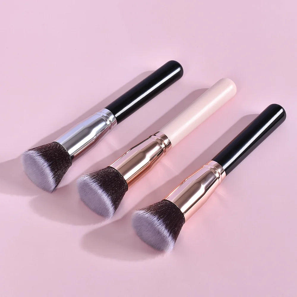 Free Private Label Makeup Brushes Foundation Loose Powder Concealer Blending Brush Pink Beauty Makeup Tool Wholesale Bulk 10pcs
