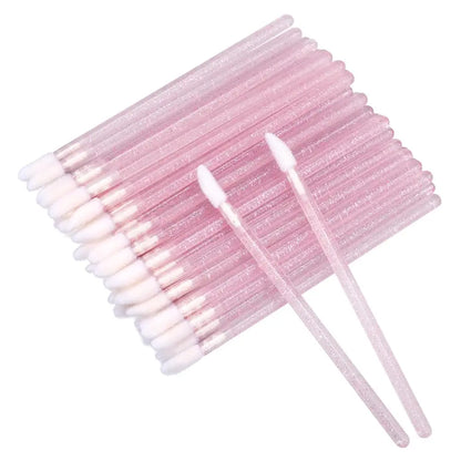 100PCS Crystal Lip Brush, Disposable Lip Brushes Lip Gloss Applicators Lipstick Gloss Wands Applicator Perfect Makeup Tool Kits