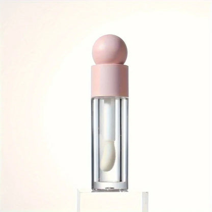 1pc 5ml Lip Gloss Tube Matte Pink Clear Thick Rod Large Brush Head Bottle Makeup Mud Packaging Empty Cosmetic Material Wholesale