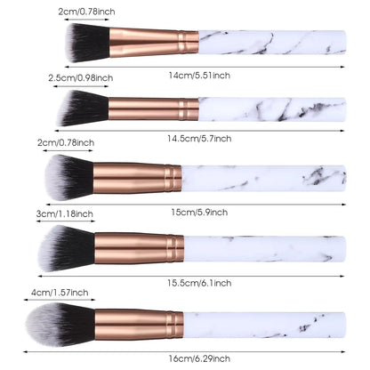 Professiona 10PCS Makeup Brushes Set Soft Fluffy Eyeshadow Foundation Blush Powder Blending Cosmetic Full Set Female Makeup Tool