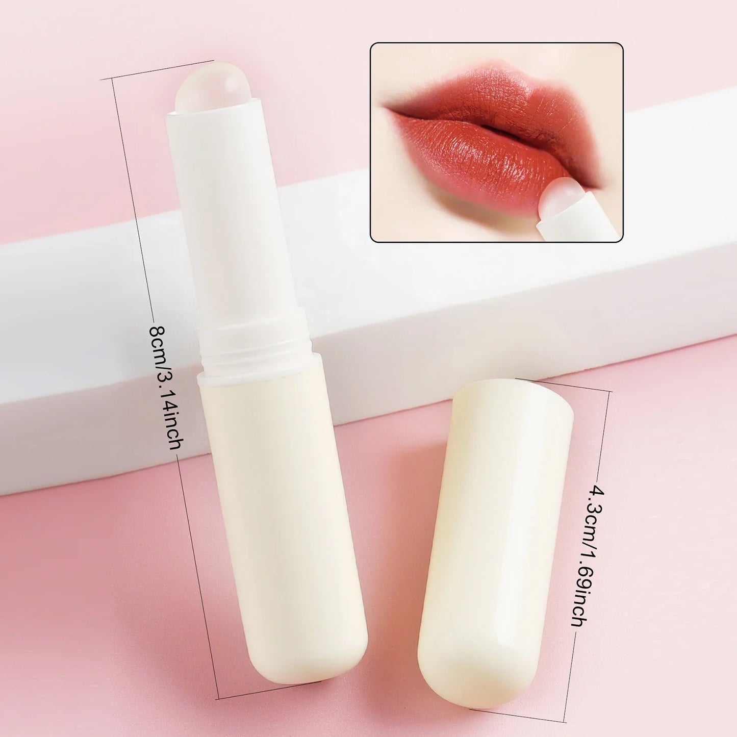 lip brush, 1pcs Plastic Cute Covered Portable for Smoother & Fuller Lip Appearance makeup brush For Making Up Supply