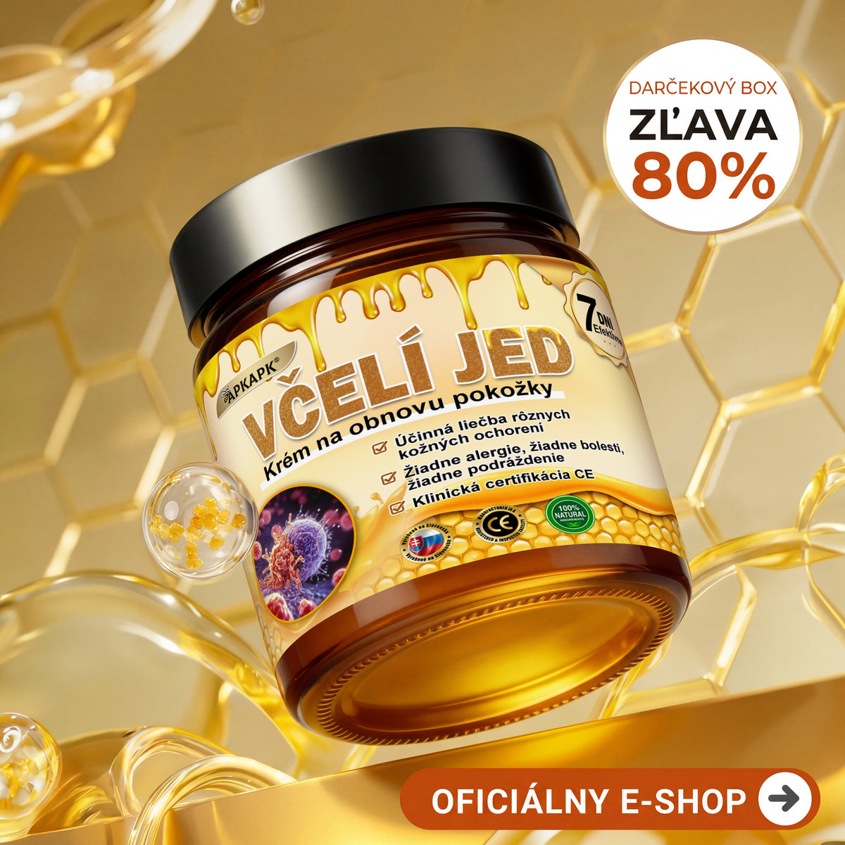 ✨ 🔥 VLSVLS® Včelí jed regeneračný krém na pokožku 🔥 Vyvinuté na Slovensku, vyrobené a dodávané zo Slovenska